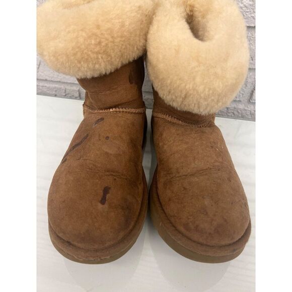 Ugg Women Brown / Tan Shearling Lined Boots Size 7 - Picture 6 of 9